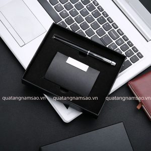 Bộ Quà Tặng 2 Món Bút Ký Và Ví Đựng Namecard