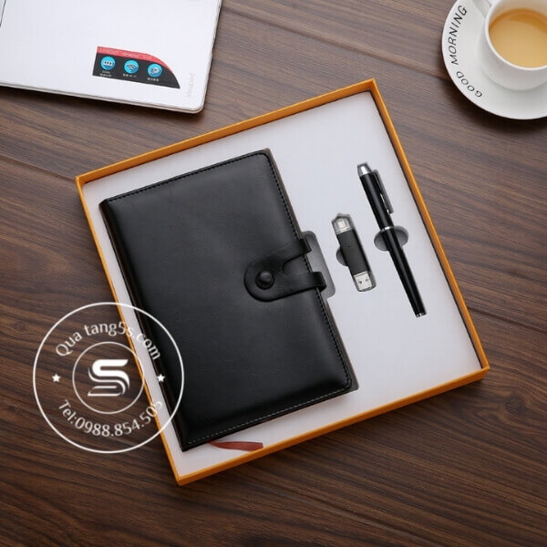 Bộ Quà Tặng Sổ Bút USB In Logo