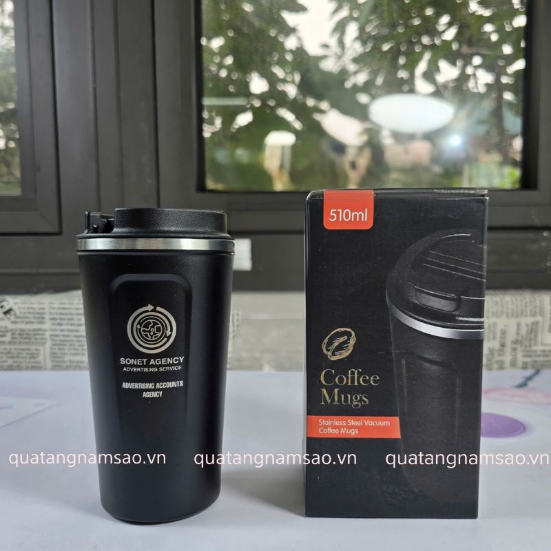 khắc logo lên cốc giữ nhiệt