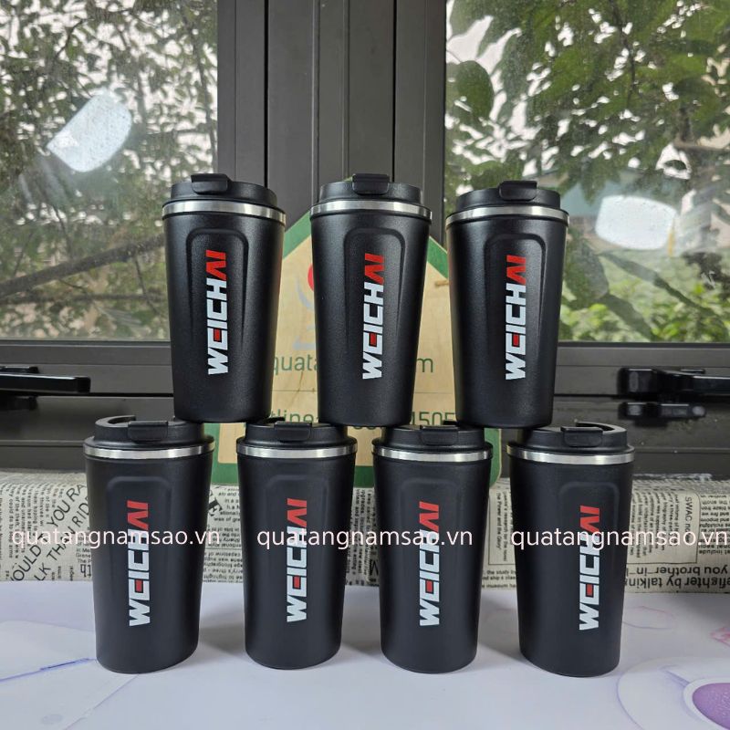 in logo công ty lên cốc giữ nhiệt