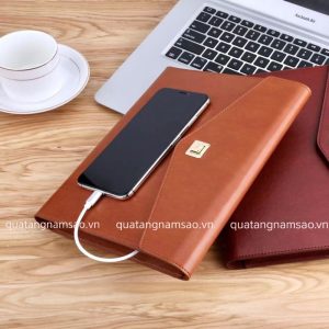 Sổ Da Đa Năng Cao Cấp In Logo - Mẫu 6