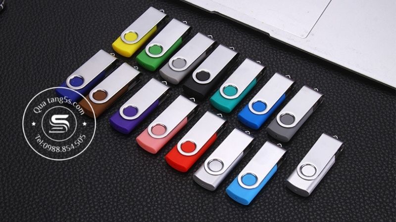 USB kim loại xoay in logo theo yêu cầu