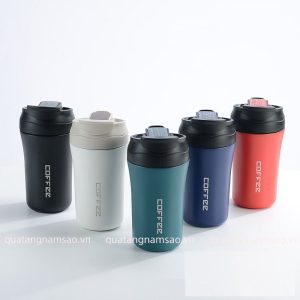 Cốc Giữ Nhiệt In Logo Có 2 Đầu Uống