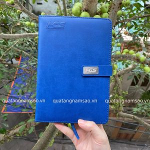 Sổ Da A5 Gáy Dán In Logo HGS