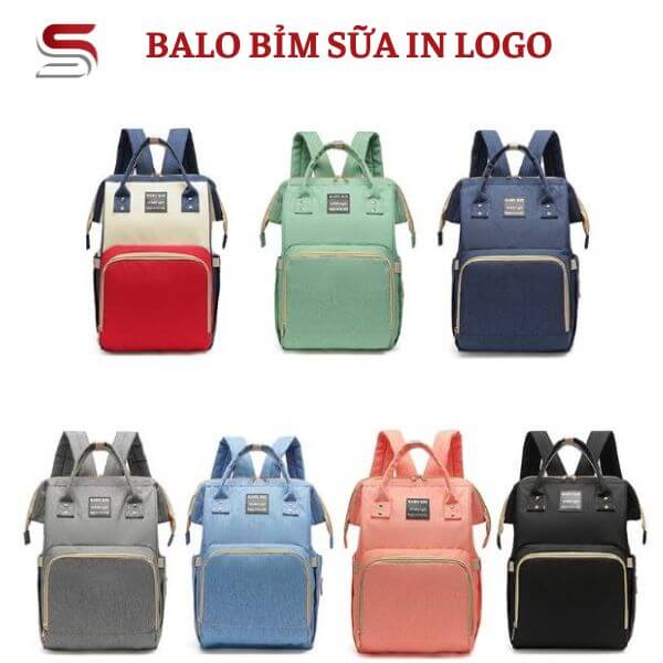 balo bỉm sữa in logo