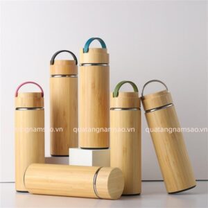 Bình Tre 500ml Quai Xách Khắc Logo Theo Yêu Cầu