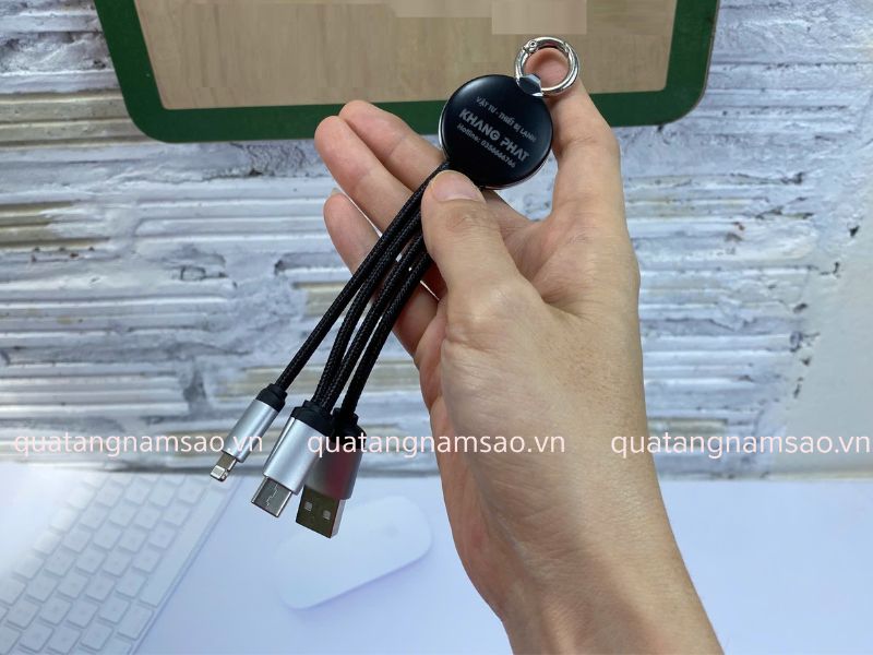 cung cấp cáp sạc đa năng in logo công ty số lượng lớn