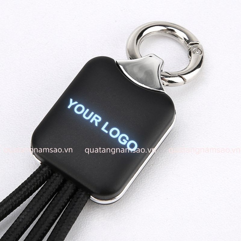 in logo lên cáp sạc đa năng
