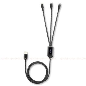 Cáp Sạc Đa Năng In Logo Công Ty - Mẫu 3