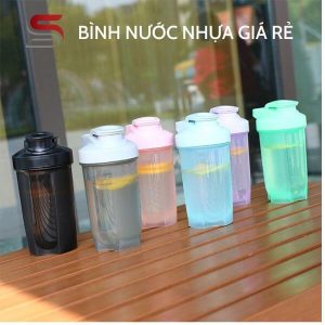 Bình Nước Nhựa Giá Rẻ In Logo - Mẫu 04