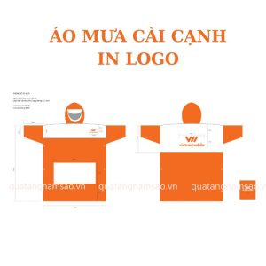 Áo Mưa Cài Cạnh In Logo Theo Yêu Cầu