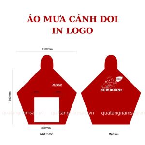 Áo Mưa Cánh Dơi In Logo Quà Tặng
