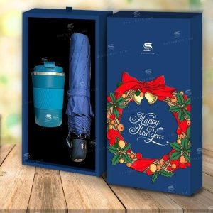 Bộ Quà Tặng Ô và Cốc In Logo - Mẫu 07