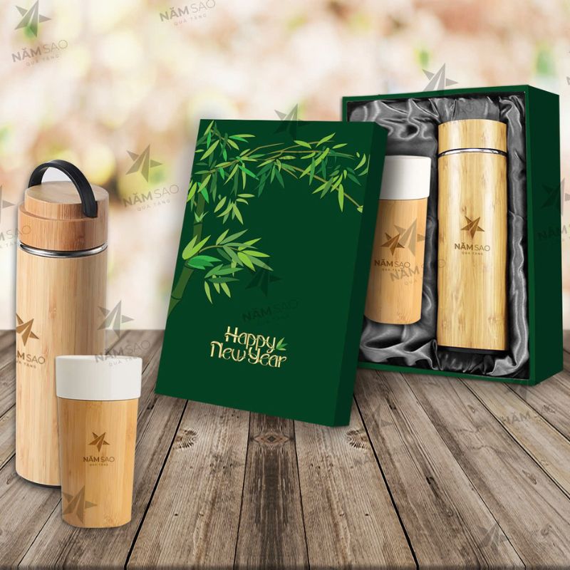 bộ quà tặng bằng tre thân thiện môi trường