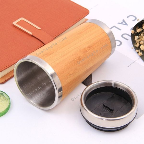 Cốc giữ nhiệt vỏ tre