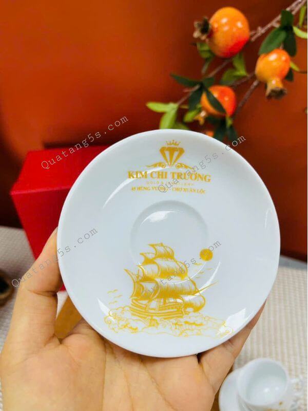 Đơn vị cung cấp bộ ấm chén bát tràng in logo