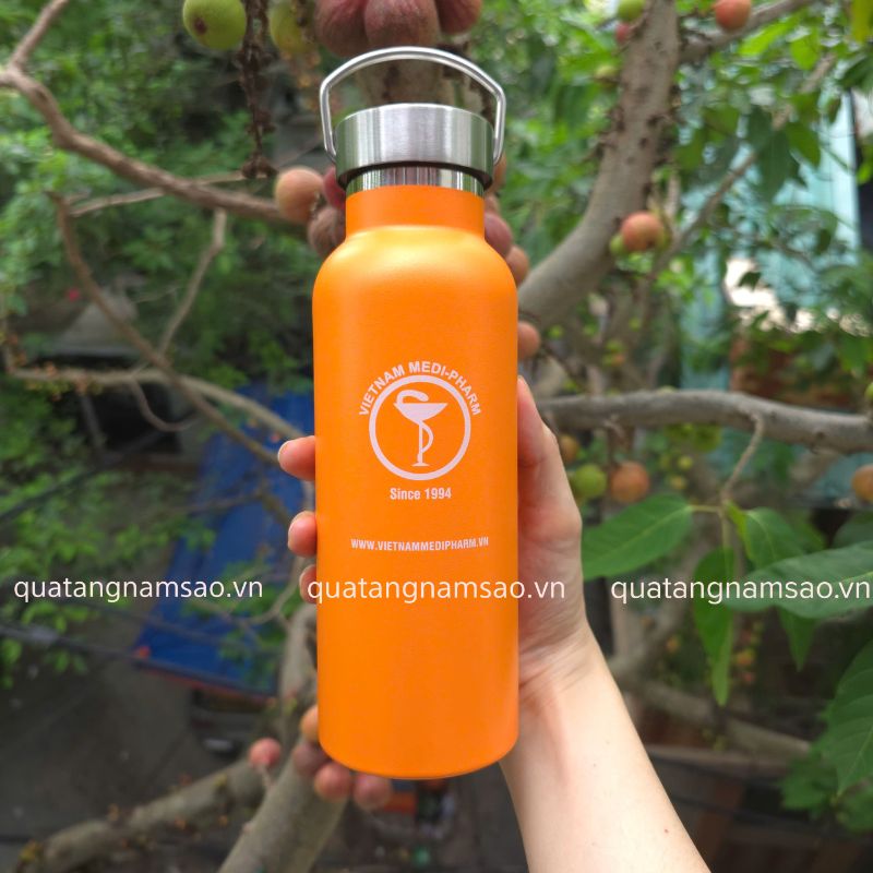 bình giữ nhiệt màu cam