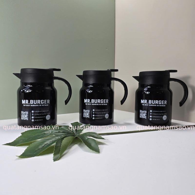 ấm giữ nhiệt in logo công ty, nhãn hàng