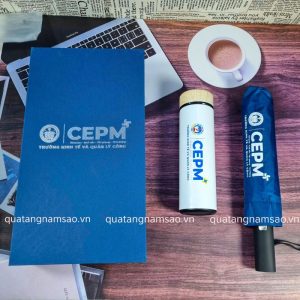 Bộ Quà Tặng Ô Gập 3 Và Bình Giữ Nhiệt